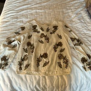 Beautiful Anthropologie/Doen/Sezane Sequin Party Blouse